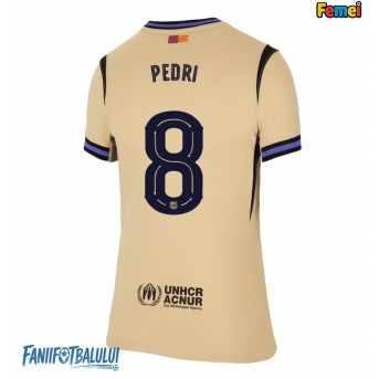 Barcelona Pedri Gonzalez #8 Tricou Fotbal Replică 2025-26 Femei Deplasare